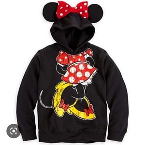 Disney Parks Hoodie - Minnie Mouse Ear Hoodie women size small